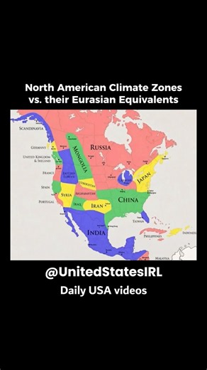 North American Climate Zones vs their Eurasian Equivalents