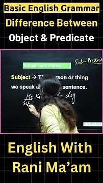 Difference Between Object & Predicate | Basic English Grammar | English With Rani Ma'am