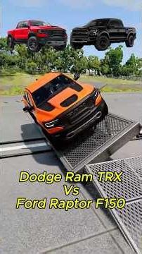 RAM TRX vs F150 Raptor ULTIMATE TEST 😱💥| American Truck Showdown | BeamNG #shorts #beamngdrive #cars