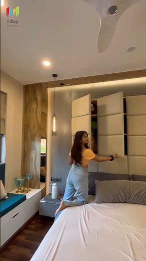 Sleep Smart: Bedroom Headboard Storage Ideas to Maximize Your Space #bedroom #shorts