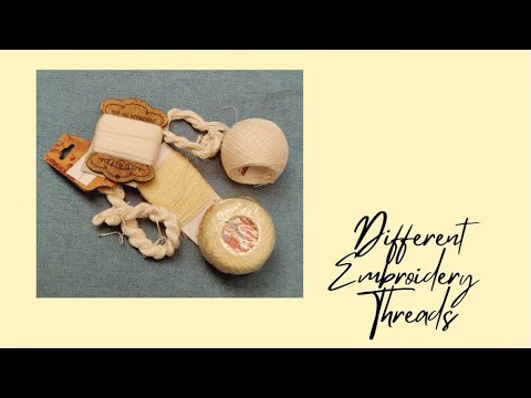 Different embroidery threads.
