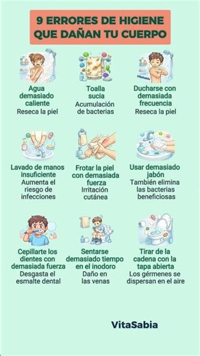 9 ERRORES DE HIGIENE QUE DAÑAN TU CUERPO