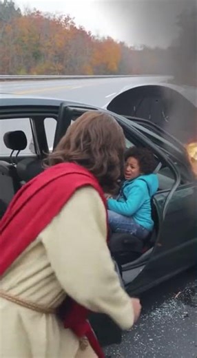 Jesus Saves Child From Exploding Car 🙏✨ #Miracle #Faith #Jesus #Hope #Blessed #Divine #Motivation