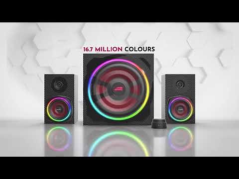 GRAVITY CARBON RGB 2.1 Subwoofer System - Sound never looked so colourful. (EN)