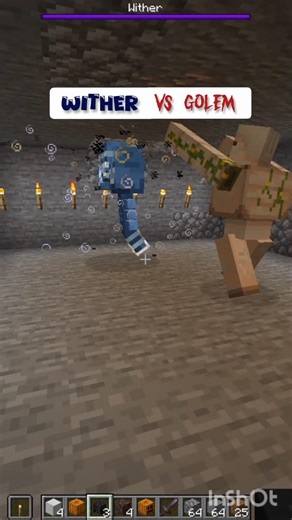 WITHER vs IRON GOLEM: Who Wins? 😱🔥 #minecraft #gaming #shorts