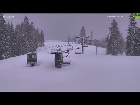 Heavy snow hits California mountains to end 2021