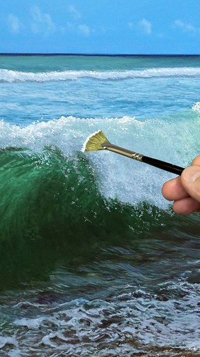 The Wave - MJS Tv painting tutorial 😊 Link in bio. #beautiful #fyp #art #artwork #painting | Michael James Smith