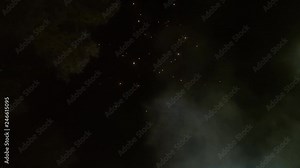 Large firework show with various types of aerial displays Stock Video