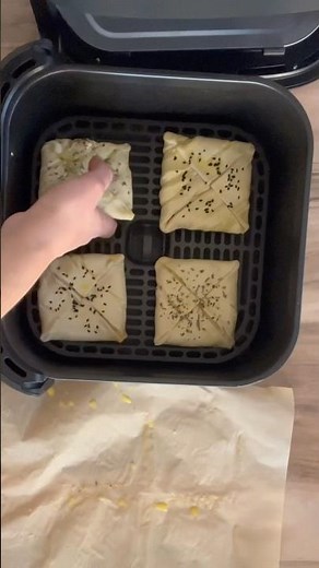 Cheese and ham puff pastries AIRFRYER #airfryer