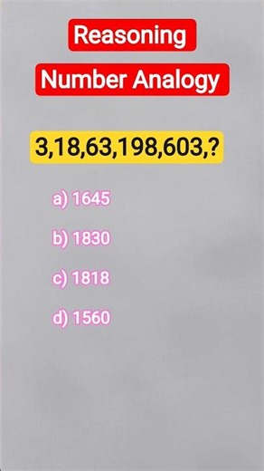 Reasoning ## Number Analogy