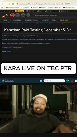 Kara TBC PTR LIVE!