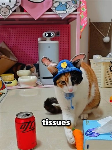 A kitten that can answer multiple-choice questions#cat #kitten #fpy #funny #video