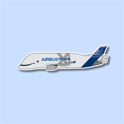 Airbus Beluga XL Airplane Sticker | Glossy Aviation Decal - Etsy Hong Kong
