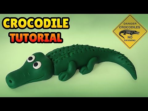 🔴 DIY How to Make a CROCODILE for BEGINNERS - Easy Polymer Clay, plastilina, Fondant Tutorial DIY