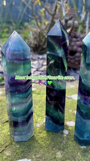 New Fluorite Towers have arrived. Beautiful bands of green, purple, blue and deep indigo flow through each piece, creating natural patterns that make every tower completely unique. Fluorite is often loved for its connection to clarity, focus and calming energy, making these pieces perfect for your space, altar or crystal collection. Polished into elegant towers to direct and amplify their energy, these stunning pieces are as mesmerising as they are powerful. No two will ever be the same. Nature’