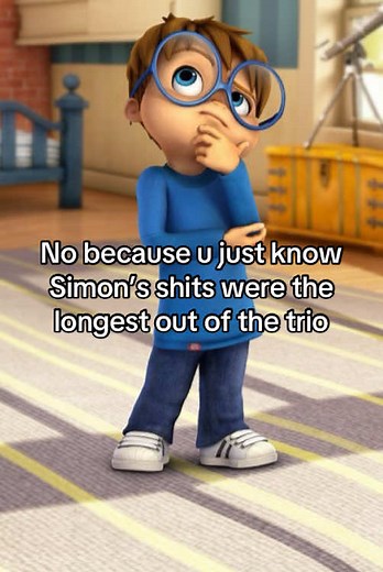 Theodore definitely had consistent diarrhea but Simon’s were definitely the longest #alvinandthechipmunks #simon #poo #fyp #viral