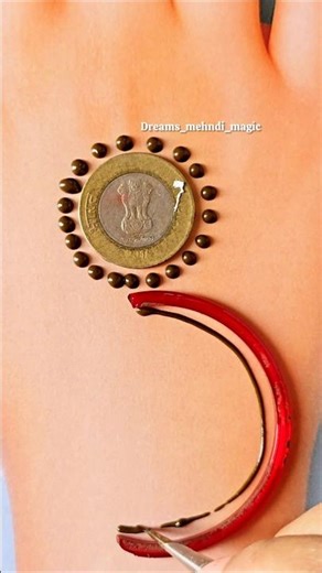 bangles and coins mehndi tricks for bignners 🌹 || #mehndi​ #henna​ #hennamagic​ #reels​ #viralreels