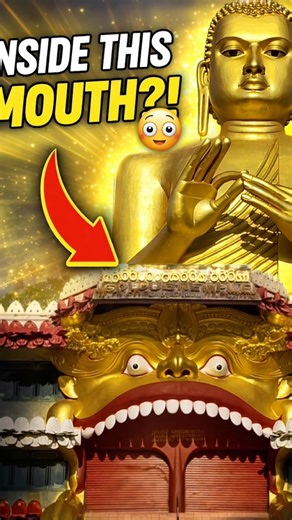 Inside This Mouth?! 😳Golden Temple Mystery🔥#shorts #goldentemple #srilanka #travel