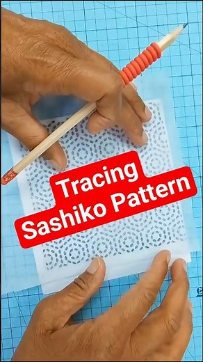 SASHIKO | Tracing a Sashiko Pattern. #sashiko #beginnersewing #diysewing