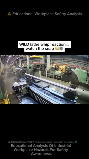 🚨 INSANE Engine Lathe WHIP Reaction 😳⚙️ #workfails