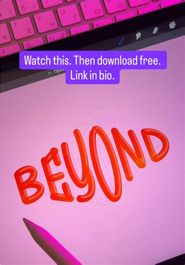 Watch this. Then download free. Link in bio. #digitalart #procreateart #lettering #procreate #procreatebrushes