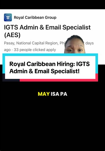 Royal Caribbean: IGTS Admin & Email Specialist Hiring
