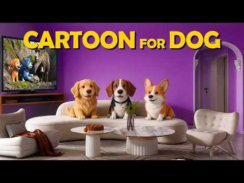 Cartoon for Dogs to Watch All Day, in Colors They Can See 🐶 Soothing Music For Dogs to Sleep 📺🎵