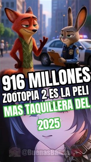 Zootopia 2 is now the highest-grossing film of 2025 with $916 million. #shorts #short