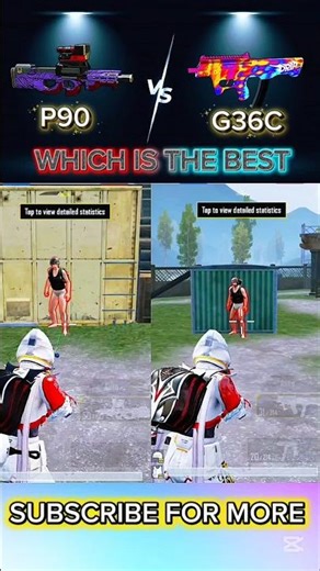 🔥 P90 vs G36C 🔥 Ultimate Damage, Fire Rate & Recoil Test After 4.0 Update 😱 | #shorts #pubgmobile