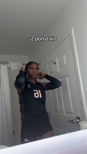 Braided volleyball hairstyles #trendingshorts #knotlessbraids #viral #volleyball # #redheaddays