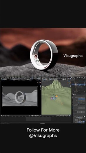 Smart Ring 3d animation in blender #3d #blender #smartring #3danimation #productanimation