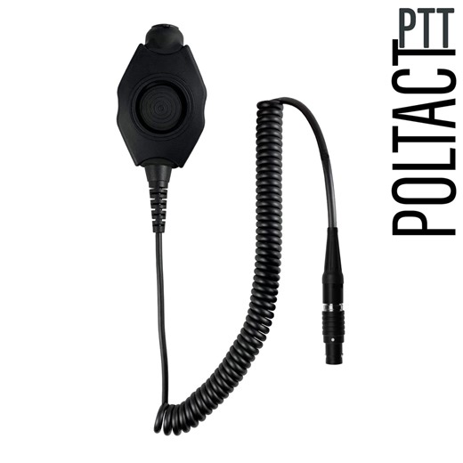 Tactical Radio PTT for Headset: NATO/Military Wiring, Gentex, Ops-Core, OTTO, 3M Peltor ComTac, XPI, MSA, Helicopter, & More - Selex/Marconi /Bowman H4855, H4855U,  AN/PRC-343, PRR / IISR - LEMO 5 Pin Connector