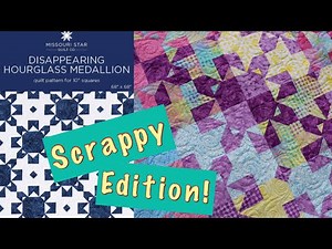 Scrappy Disappearing Hourglass Medallion by Missouri Star Quilt Company Christmas Box Tutorial