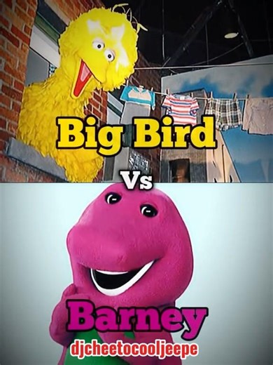 Big Bird (Sesame Street) Vs Barney (Barney) #sesamestreet #barney #bigbird