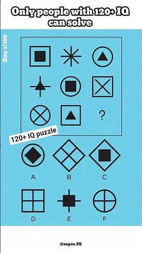 IQ Test Challenge: Find the Pattern in the Grid! #iqtest #iqchallenge #puzzle #puzzlegame #braingame