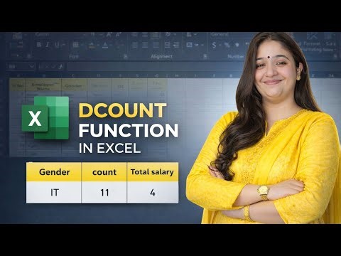 Excel DCOUNT Function Explained | COUNT से अलग कैसे? Real Example #sunainalakshyaedu #excel #dcount