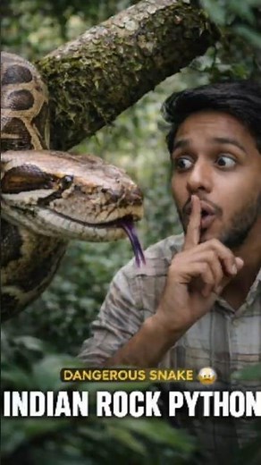 Indian Rock Python Facts in Telugu 🐍 | Does this huge snake eat humans? 😱 #shorts #telugu