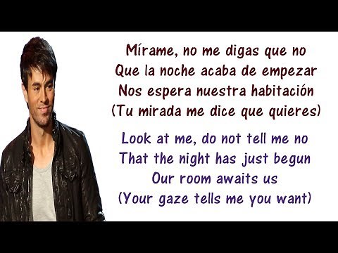 Enrique Iglesias - No Me Digas Que No - Lyrics English and Spanish ft Wisin, Yandel - Translation