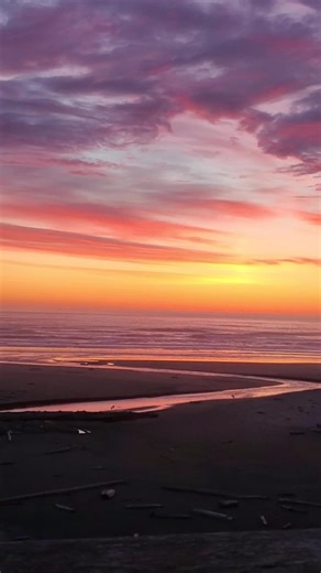 Epic sunset at Kakaloch Beach at Olympic National Park on the coast of Washington State! I personally love staying at the Kalaloch Lodge & cabins when visiting this incredible Park! #nps #findyourpark #getoutside #americasbestidea #washington #kalalochbeach #sunset #sunsetbeach #sunsetvibes #beach #beachvibes