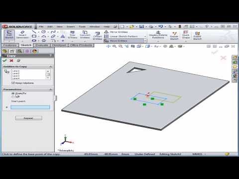 SolidWorks Tutorial - Lesson 19: Copy Entities