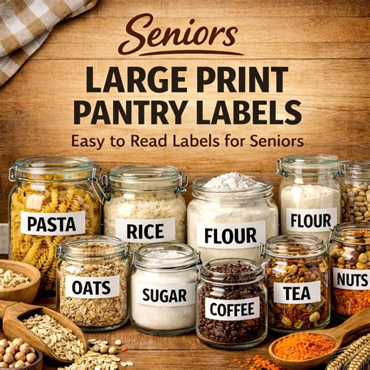 Large Print Pantry Labels for Seniors | Easy-read Kitchen Organization (printable Set 3x4 Inch) - Etsy Canada