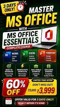 Still Struggling With MS Office? Learn Word Excel and PowerPoint in One Course