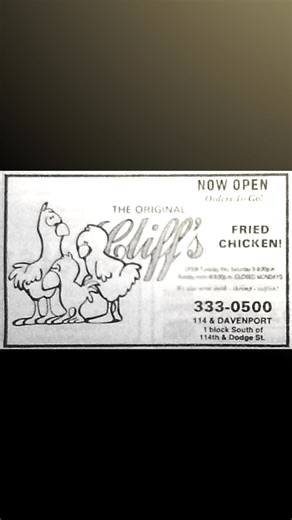 Remember the great chicken at Cliff’s? #Omaha #memoriesmadeainomaha #madeinnebraska #OmahaHistory #omahanebraska #omaha #omahafoodlovers #omaharestaurants #omahafoodie | Memories Made In Omaha