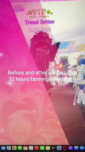 Before and after afk farming! #fyp #dti #roblox | farming