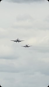 🛬 Legends on final 🛬 A sight—and sound—that never gets old. On June 22nd, the Hawker Hurricane and Supermarine Spitfire made their final approach into IWM Duxford, wings slicing the sky in perfect formation. The very aircraft that once defended Britain’s skies now grace them with dignity and grace. Their synchronized arrival was a reminder of the courage, engineering, and history that still lives and breathes at Duxford. 📍 Summer Air Show 2025 | Duxford 🎧 Merlin magic, history in motion. #Sp