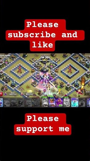 (clash of clans)Th13vs13 war attack strategy for 3star mass dragon yeti blimp 3 clone spell perform