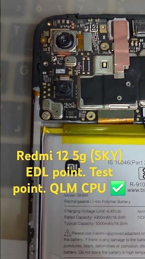 Redmi 12 5g (SKY) EDL point. Test point. QLM CPU ✅️