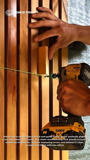 Perfect Screw Alignment Hack #Woodworking #DIYHack #OddlySatisfying