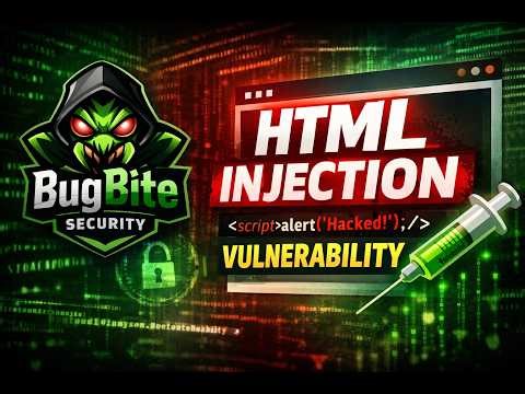 HTML Injection Vulnerability Explained 🔥 | BugBite Security #security #html