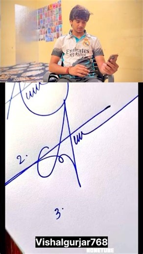 How to sign the letter A !